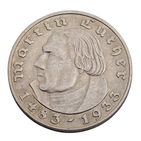 Deutsches Reich / Weimarer Republik - 2 RM Luther 1933/A,