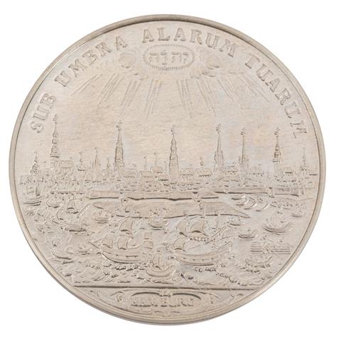 Hamburg - Silbermedaille mit Stadtbild,