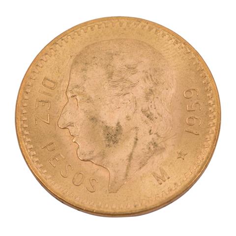 Mexiko /GOLD - 10 Pesos 1959 M