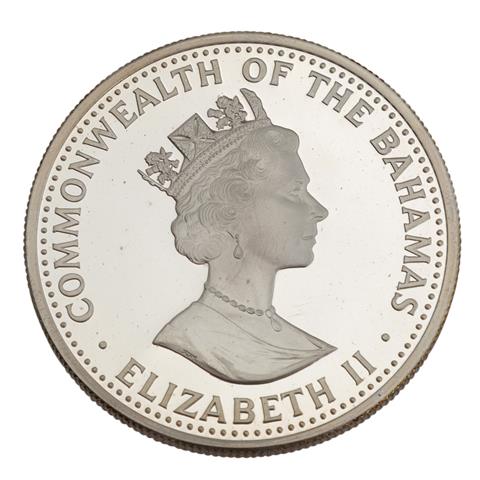 British Bahamas - 25 Dollars 1987, Silber Münze,