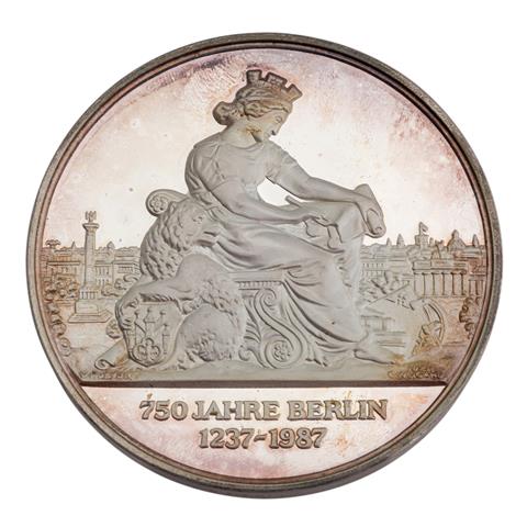 750 Jahre Berlin, Feinsilbermedaille 155 Gramm,