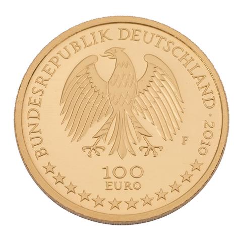BRD/GOLD - 1/2 Unze GOLD fein, 100 Euro Würzburger Residenz und Hofgarten 2010 F