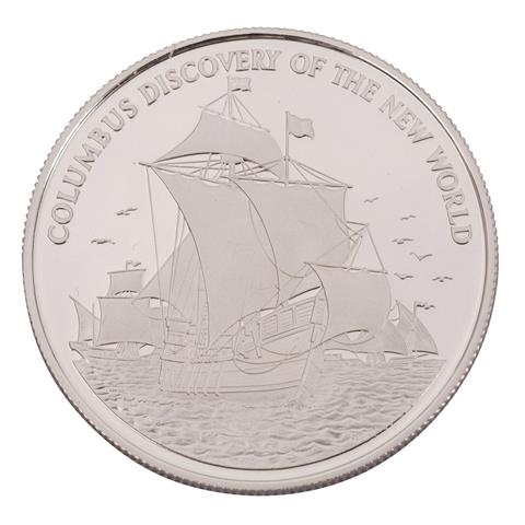 Jamaika /SILBER - 10 Dollar 1989 PP