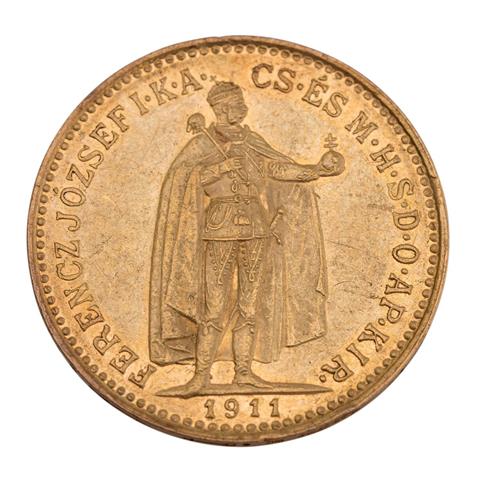Österreich / Ungarn / GOLD - 10 Kronen 1911/KB,