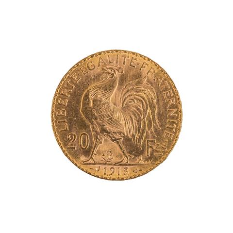 Frankreich / GOLD - 20 Francs 1913, Marianne-Coq,