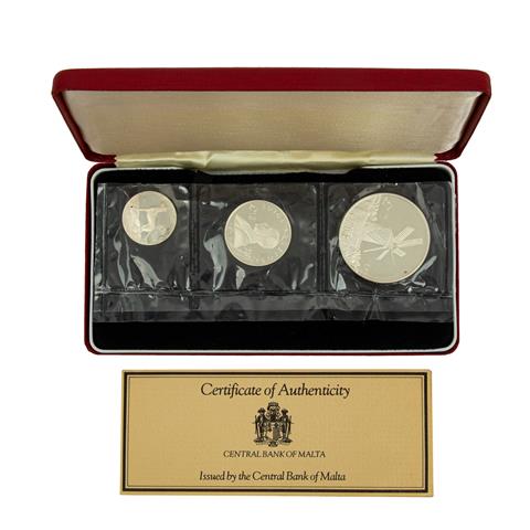 Malta - Silver Proof Coin Set 1977,