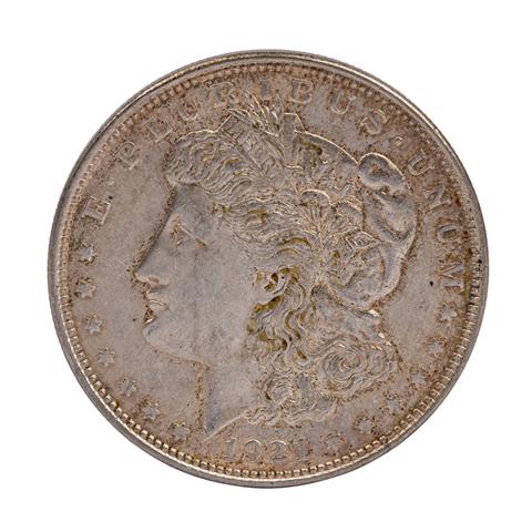 USA - Morgan Dollar 1921, ohne Münzzeichen,