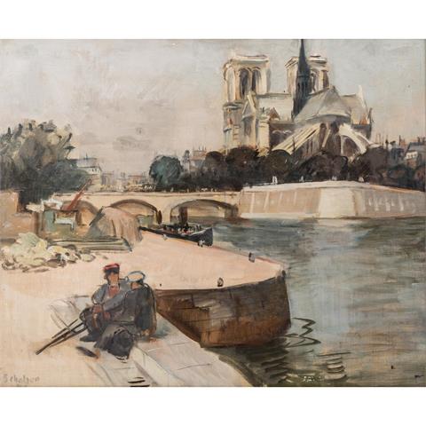SCHOBER, PETER JAKOB (1897-1983), "Paris - Notre Dame I",
