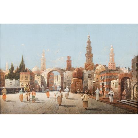 KAUFMANN, KARL (1843-1902/05) "Straßenszene in Kairo"