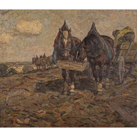 ZEYER, ERICH (1903-1960), "Pferdewagen auf dem Feld",