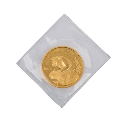 China/GOLD - 100 Yuan 1999, Panda, vz,