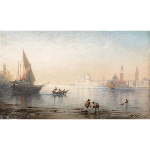 KAUFMANN, KARL, 1843-1902/05 (ZUGESCHRIEBEN) "Blick über die Lagune auf Venedig"