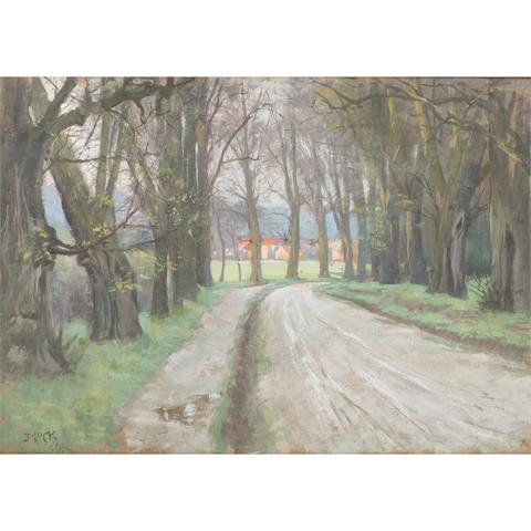 MOGK, JOHANNES HEINRICH (1868-1921), "Sächsische Parklandschaft mit Allee",
