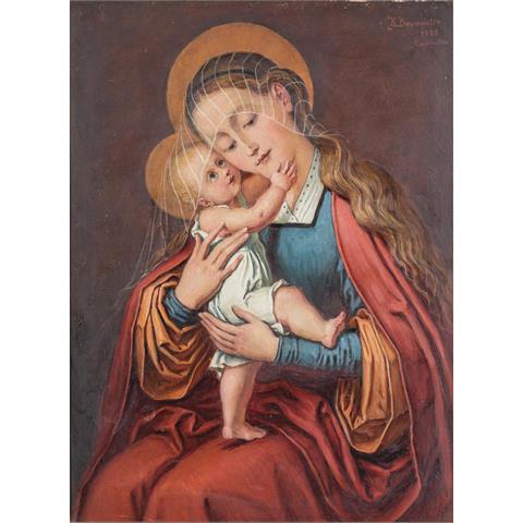 BAUMEISTER, KARL (1840-1932), "Madonna mit Kind",