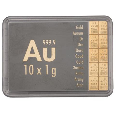 GOLD - Combi Barren, 10 x 1 Gramm,