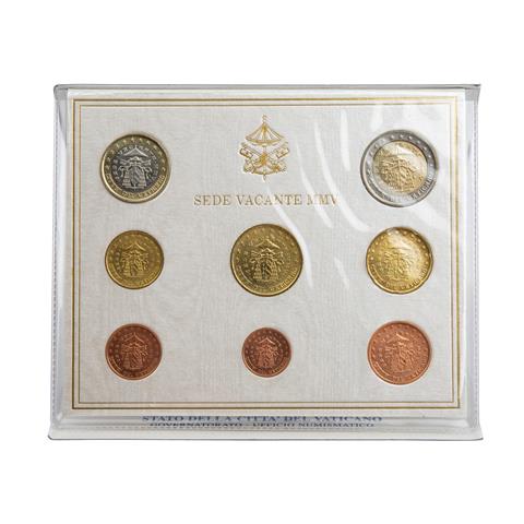 Vatikan - Kursmünzensatz 2005 Sedisvakanz,