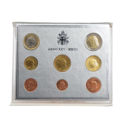 Vatikan - Kursmünzensatz 2003,
