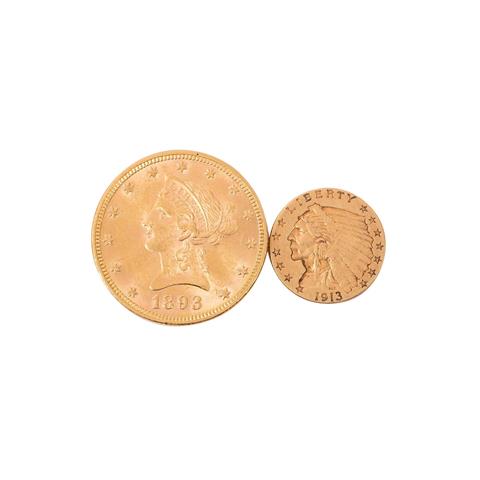 USA/GOLD - Konvolut: 10 Dollars 1893