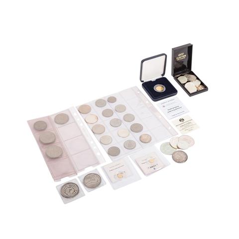 Konvolut mit diversen Münzen und Medaillen