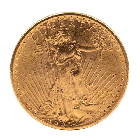 USA /GOLD - 1 x Double Eagle St. Gaudens 20$ 1915-S