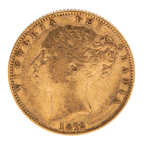 Großbritannien /GOLD - Viktoria, 1 Sovereign 1872,