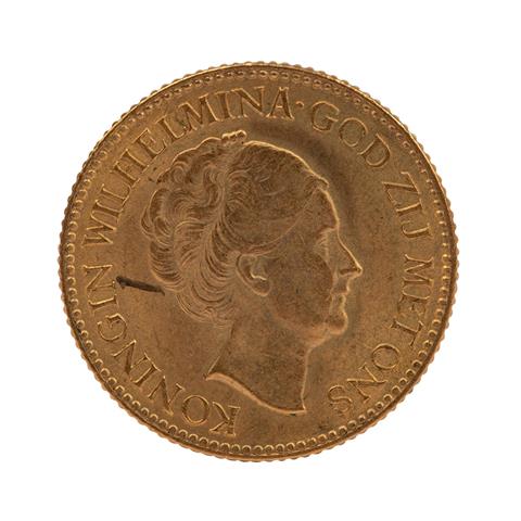 Niederlande /GOLD - Wilhelmina,10 Gulden 1925