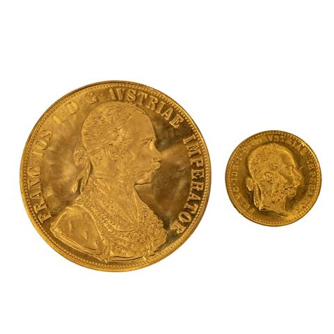 Österreich /GOLD - Franz Josef I. 1 x 1 Dukat und 1x 4 Dukaten