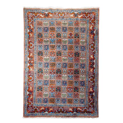 Orientteppich mit Seide. MOUD/IRAN, 20. Jh., 294x201 cm.