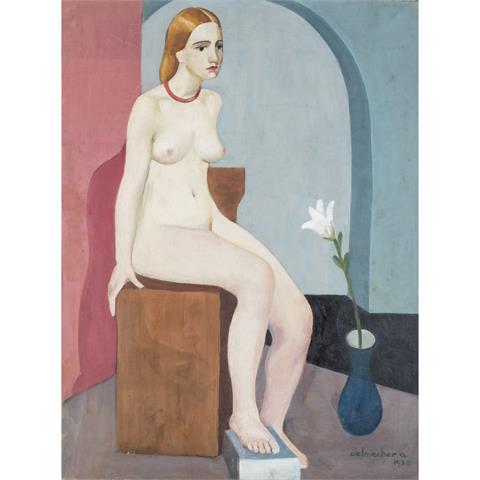 OELMACHER, ANNA (1908-1991), "Sitzender weiblicher Akt",