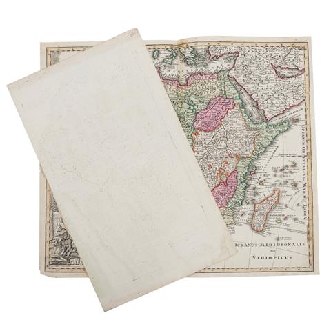2 handkolorierte Kupferstichlandkarten Afrika und Ägypten von Matthaeus Seutter, 18./19.Jh. -