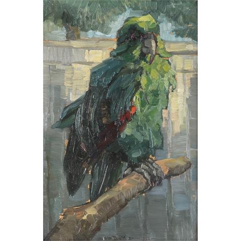 BÖKLEN, HILDE (1897-1987) "Papagei auf einem Ast" 1922