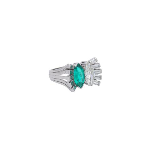 SCHILLING Ring mit Smaragd und Diamant