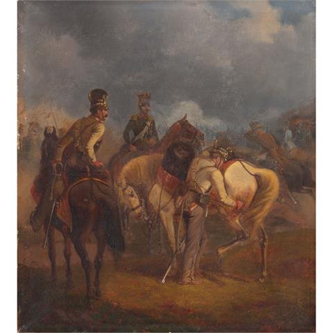 BEHRINGER, wohl Ludwig (1824-1903), "Radetzkys Truppen vor dem Schlachtfeld",