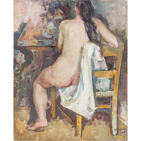 SCHOBER, PETER JAKOB (1897-1983), "Mädchen am Tisch",