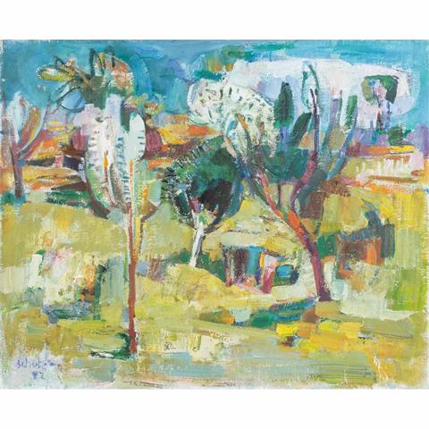 SCHOBER, PETER JAKOB (1897-1983), "Grüne Landschaft",