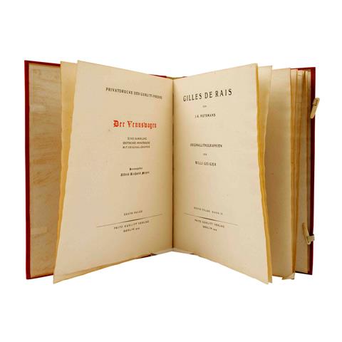 GILLES DE RAIS von J.-K. Huysmans, mit Originallithographien von WILLI GEIGER, 1919,