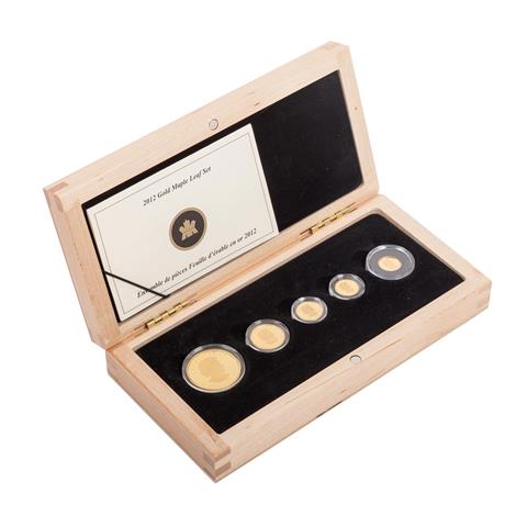 Kanada - 2012 Gold Maple Leaf Set zu 5 Münzen, Set 192 von nur 750,