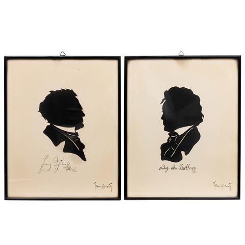 BRASCH, HANS (1882-1973), 2 Portraits "Ludwig van Beethoven" & "Franz Schubert",