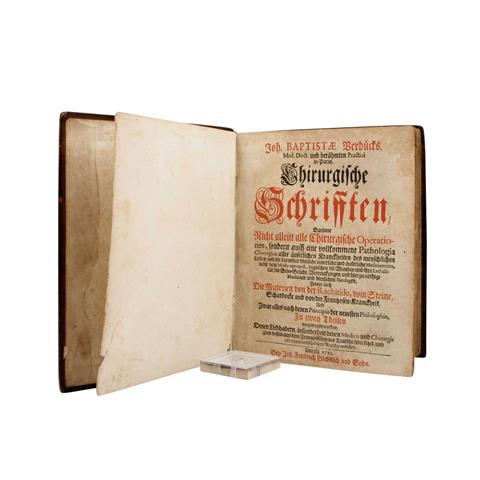 JOHANN BAPTISTE VERDÜCK "Chirurgische Schrifften" 1712