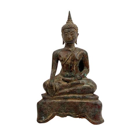 Buddha Akshobya aus Bronze, SINOTIBETISCH 18. Jh. oder älter.