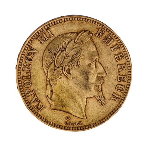 Frankreich /GOLD - Napoleon III. 100 FRANCS 1867-BB