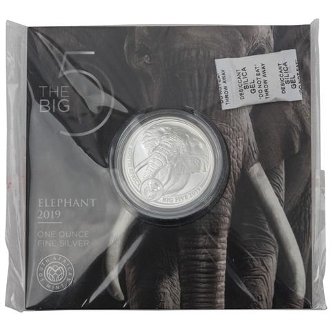 Selten! Südafrika/SILBER - 1 oz. Elephant 2019 The Big 5,