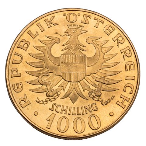 Österreich/GOLD - 1000 Schilling 1976, Babenberger,