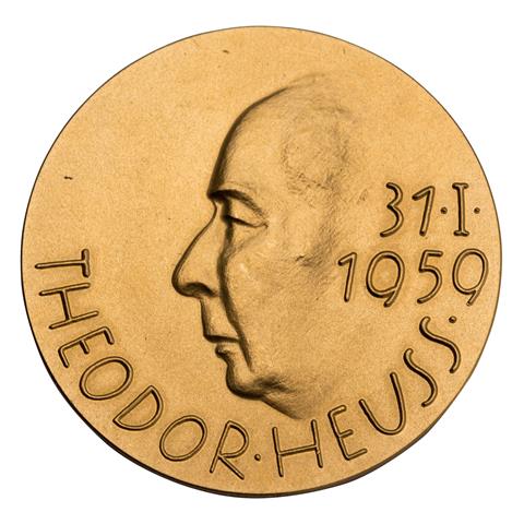 Theodor Heuss Medaille, 45,3 Gramm rau, GOLD,
