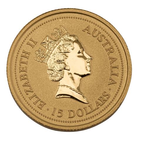 Australien - 15 Dollars 1997, "The Australian Nugget", 1/10 Unze GOLD,