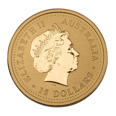 Australien - 15 Dollars 2007, "The Australian Nugget", 1/10 Unze GOLD,
