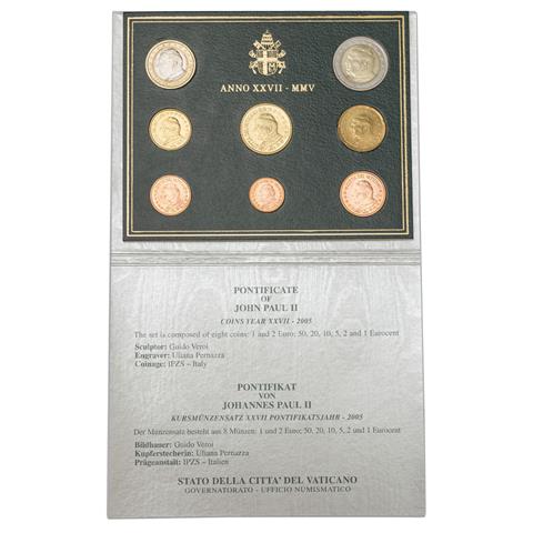 Vatikan - Kursmünzensatz 2005,