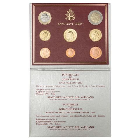 Vatikan - Kursmünzensatz 2004,