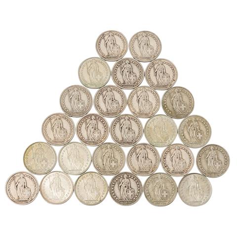 Schweiz - ex 1914/66, 26 x 1 Franken,