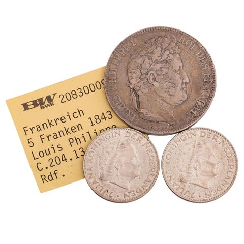 Kleines Konvolut Münzen Frankreich und Niederlande -